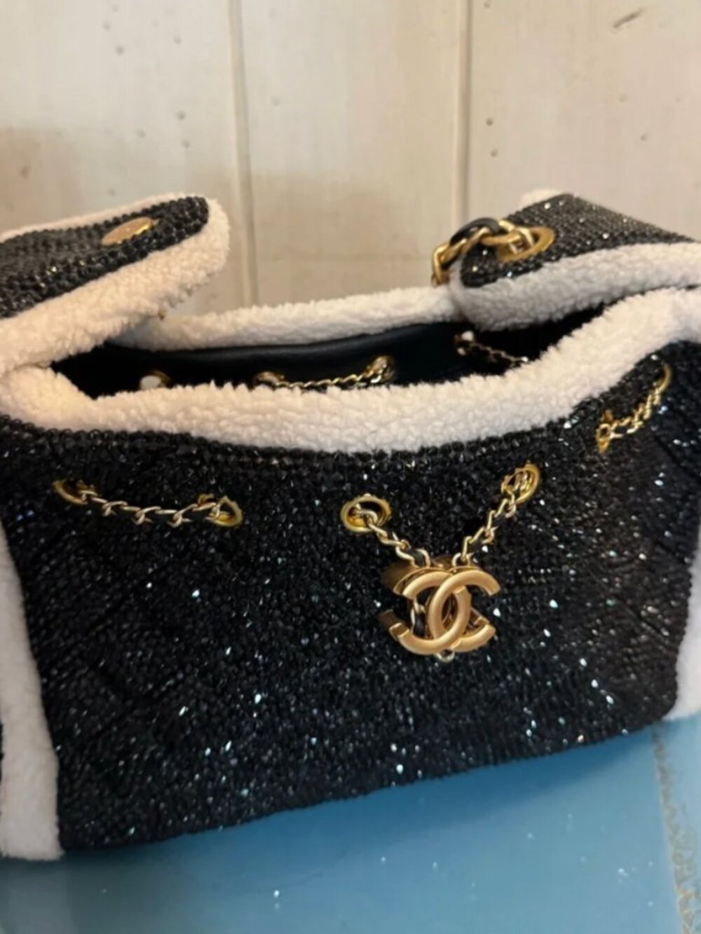Authentic Swarovski Black Crystal Evening Bag | Elegant Bag